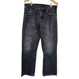 Banana Republic Factory Jeans Mens 33 x 30 Straight Leg Blue Zip Fly 5 Pocket